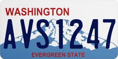 WA license plate AVS1247