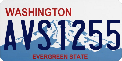 WA license plate AVS1255