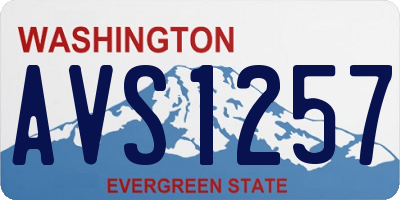 WA license plate AVS1257