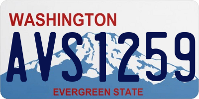 WA license plate AVS1259