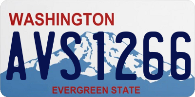 WA license plate AVS1266