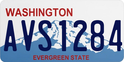 WA license plate AVS1284