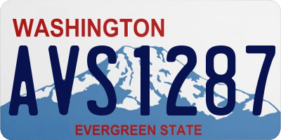 WA license plate AVS1287
