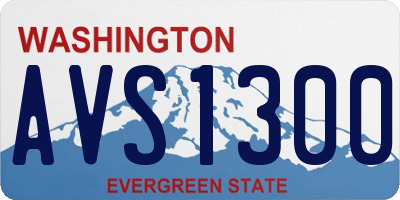 WA license plate AVS1300