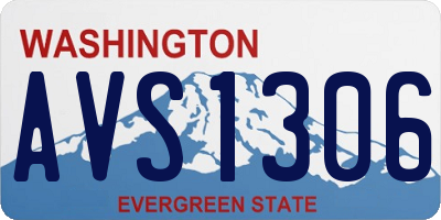 WA license plate AVS1306