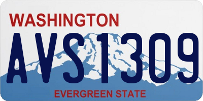 WA license plate AVS1309