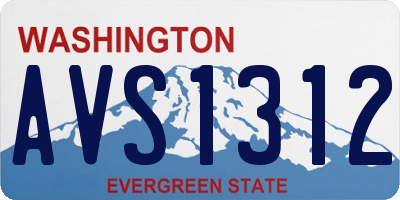 WA license plate AVS1312