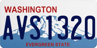 WA license plate AVS1320