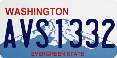 WA license plate AVS1332