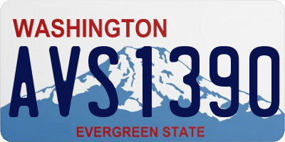 WA license plate AVS1390