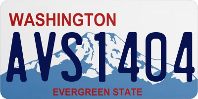 WA license plate AVS1404