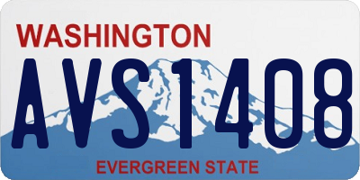 WA license plate AVS1408