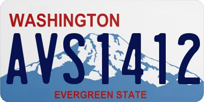 WA license plate AVS1412