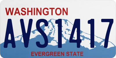 WA license plate AVS1417