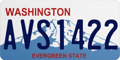 WA license plate AVS1422