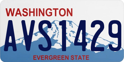 WA license plate AVS1429