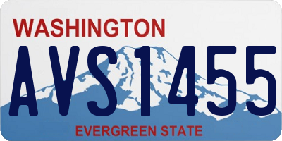 WA license plate AVS1455