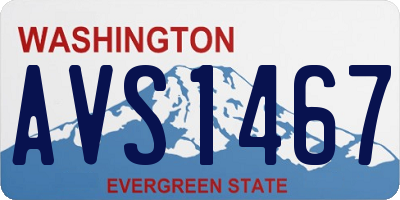 WA license plate AVS1467