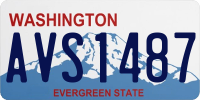 WA license plate AVS1487