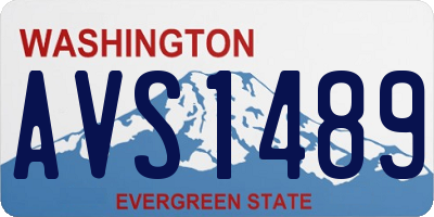 WA license plate AVS1489