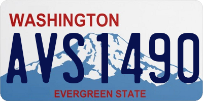 WA license plate AVS1490