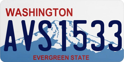 WA license plate AVS1533