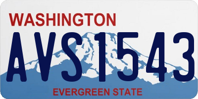 WA license plate AVS1543
