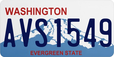 WA license plate AVS1549
