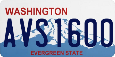 WA license plate AVS1600