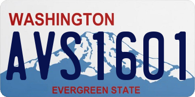 WA license plate AVS1601