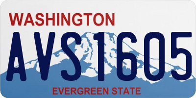 WA license plate AVS1605