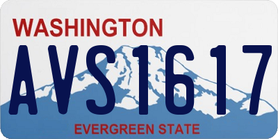 WA license plate AVS1617