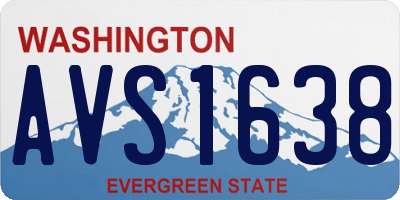 WA license plate AVS1638