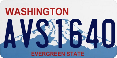 WA license plate AVS1640