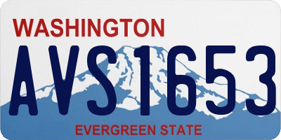 WA license plate AVS1653