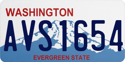 WA license plate AVS1654