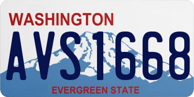 WA license plate AVS1668