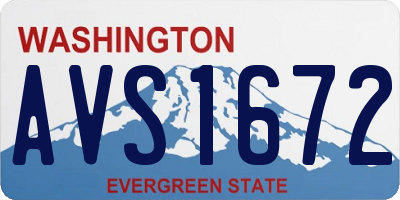 WA license plate AVS1672