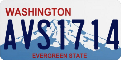 WA license plate AVS1714