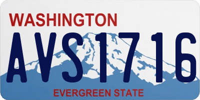 WA license plate AVS1716