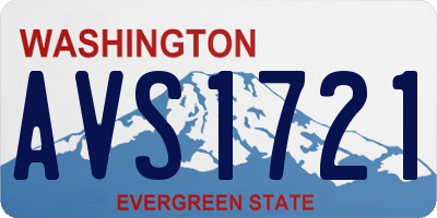 WA license plate AVS1721