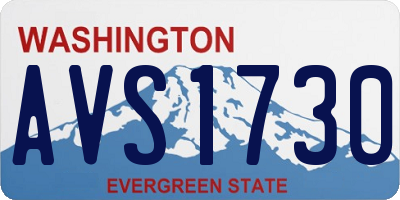 WA license plate AVS1730