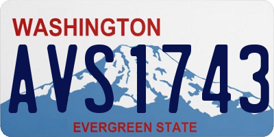 WA license plate AVS1743