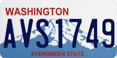 WA license plate AVS1749