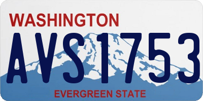 WA license plate AVS1753