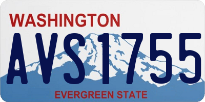 WA license plate AVS1755