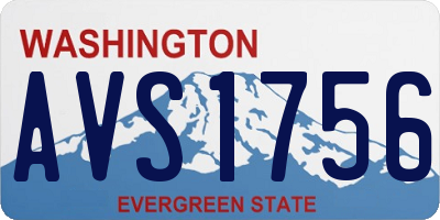 WA license plate AVS1756