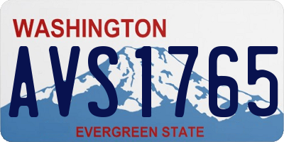 WA license plate AVS1765