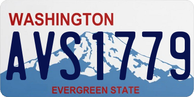 WA license plate AVS1779