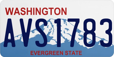 WA license plate AVS1783